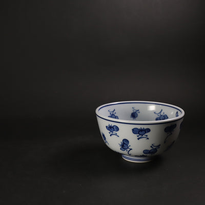 源右衛門窯　染付梅花飯碗