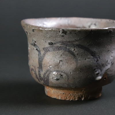 Painted Karatsu sake cup 1 by Munehiko Maruta
