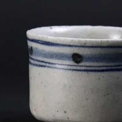 Yasumoto Kajiwara's Blue and White Ceramic Sake Cup No.66