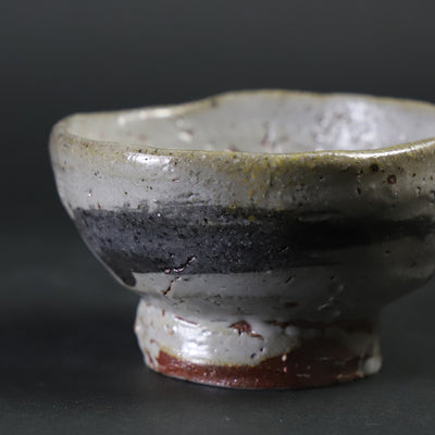 Painted Karatsu sake cup 1 by Munehiko Maruta