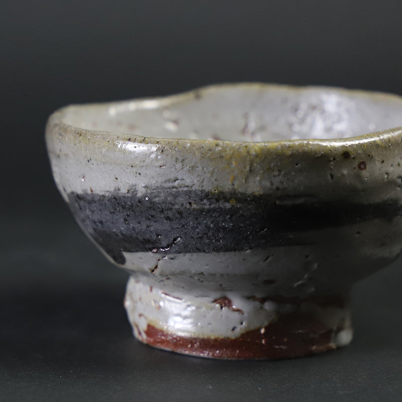 Painted Karatsu sake cup 1 by Munehiko Maruta