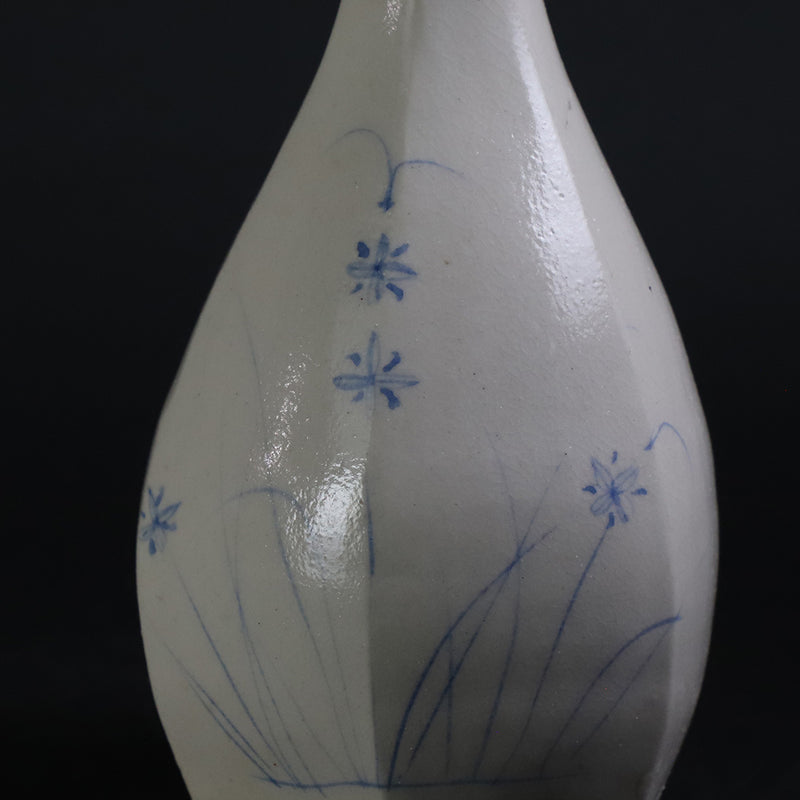Autumn Grass Hand-Painted Sake Bottle by Shintaro Uchimura