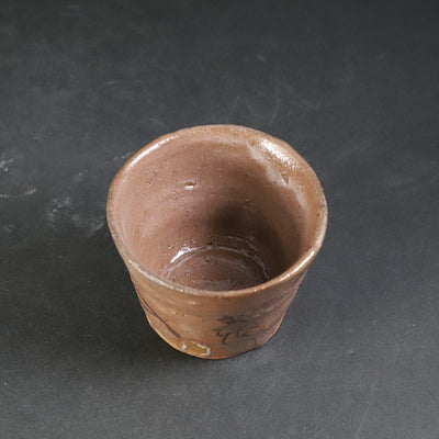 Painted Karatsu sake cup by Munehiko Maruta No.44
