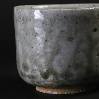 Black leopard glaze teacup No.13 by Yasumoto Kajiwara