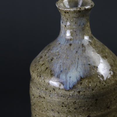 Ash-glazed sake bottle by Shingo Oka