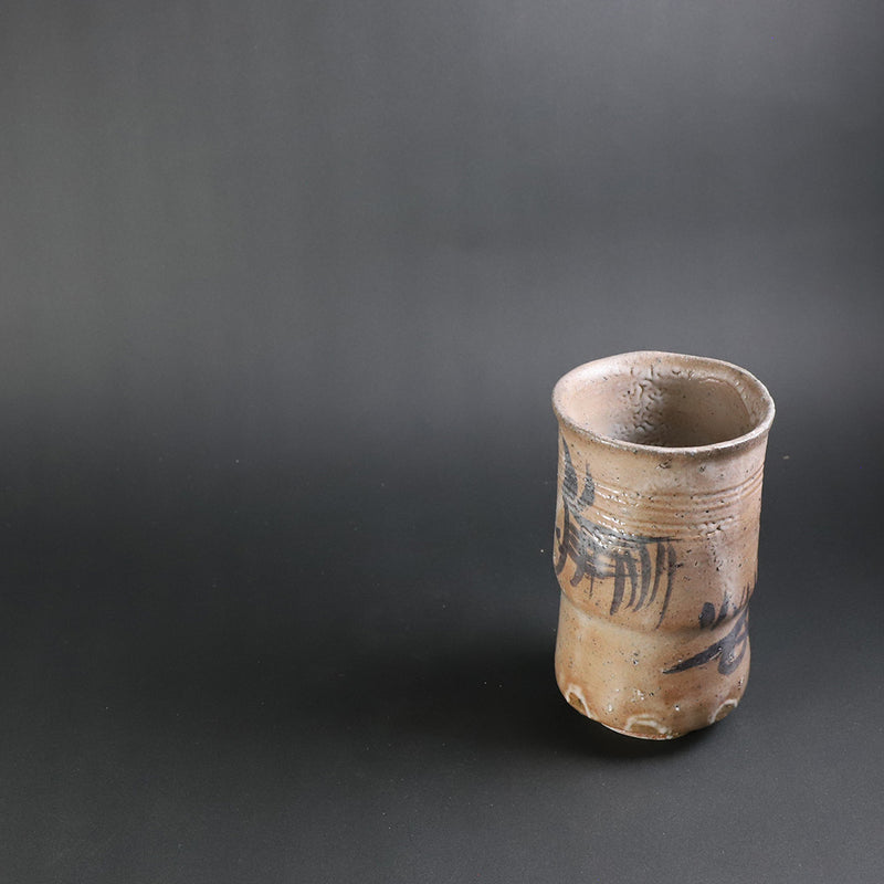 Painted Karatsu Goku Teacup by Munehiko Maruta