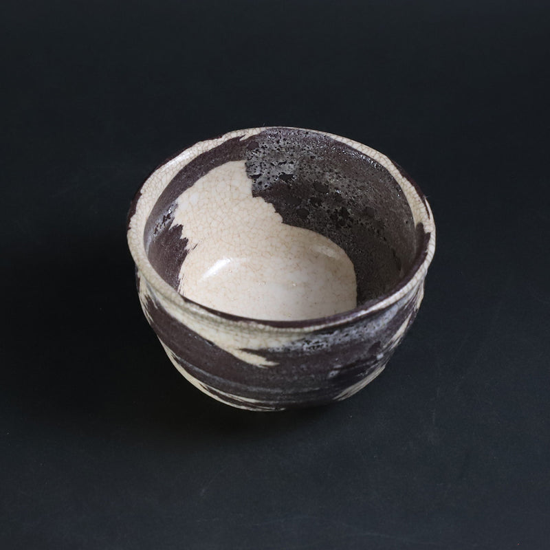 Shintaro Uchimura Gosho round black brush sake cup