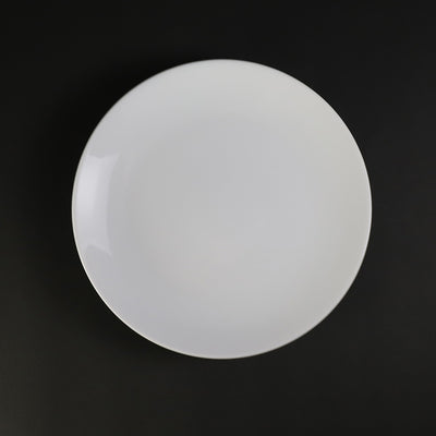 Inoue Manji Kiln White porcelain coffee bowl with bamboo leaf motif