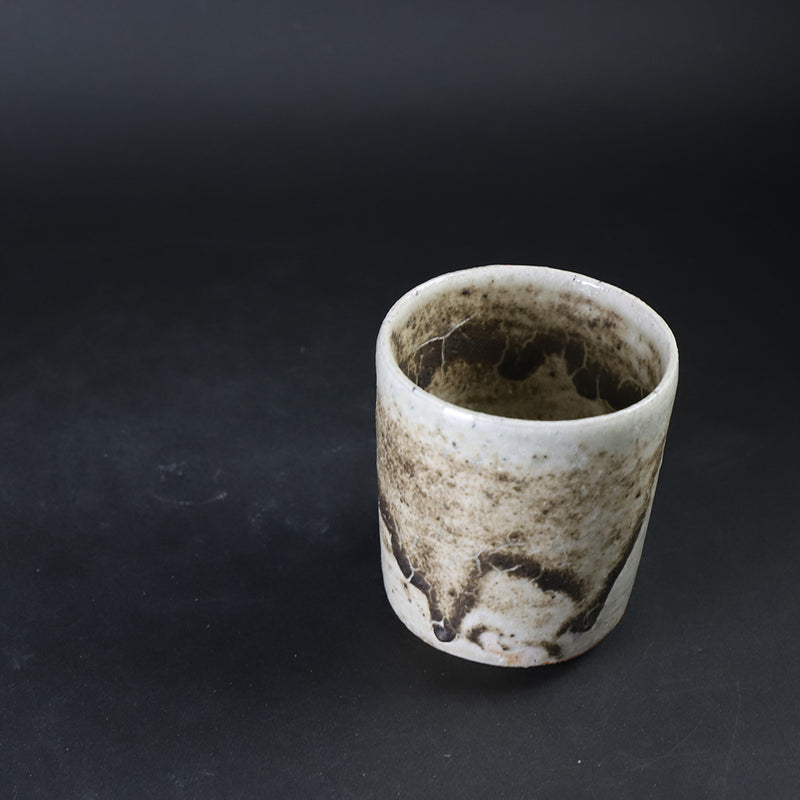 Suzu Green Tea Cup (Large) No.28 by Yasumoto Kajiwara