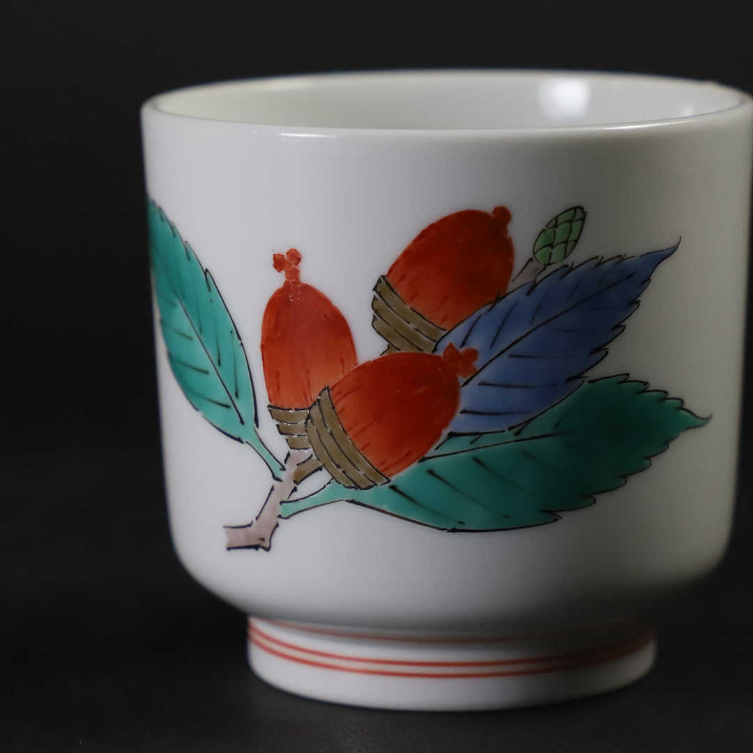 14代 酒井田柿右衛門 牡丹文 染錦 ぐい呑 徳利 有田焼 7点