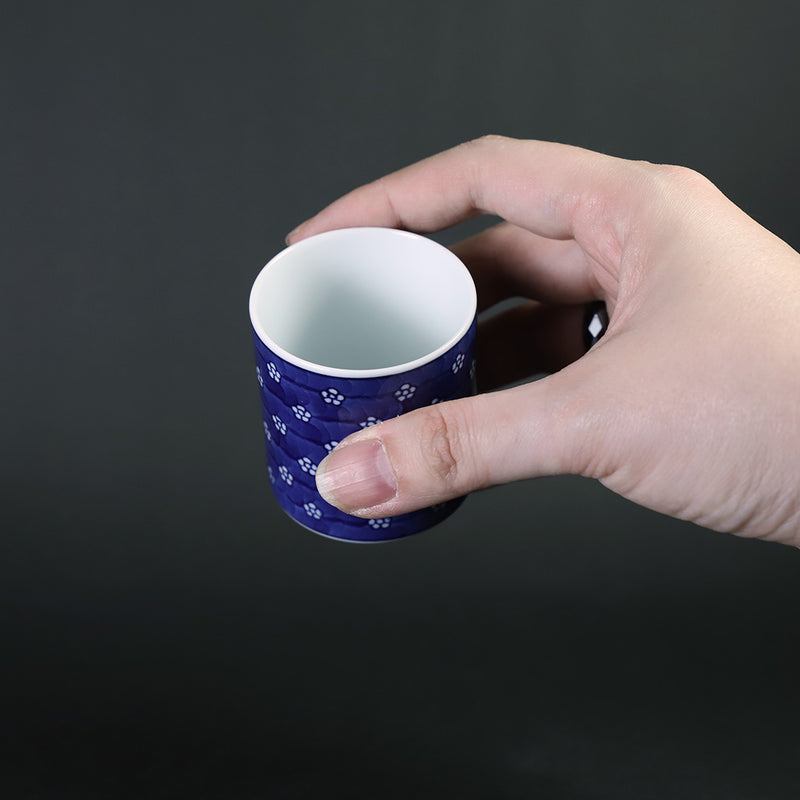 Gen-emon Kiln Plum blossom pattern peep-out sake cup