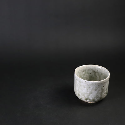 Black leopard glaze teacup No.13 by Yasumoto Kajiwara