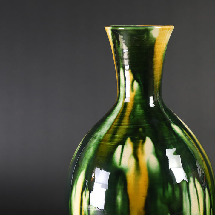 十四代中里太郎右衛門 作 唐津三彩瓶 – ギャラリー一番館オンライン