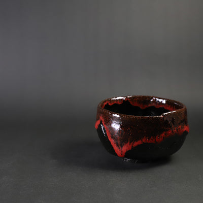 Tarouemon Nakazato 14th Beating Karatsu black tea bowl