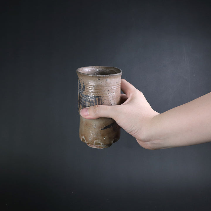 濱田篤哉　鉄絵湯呑み 濱田篤哉 鉄絵湯呑み 濱田篤哉 鉄絵湯呑み