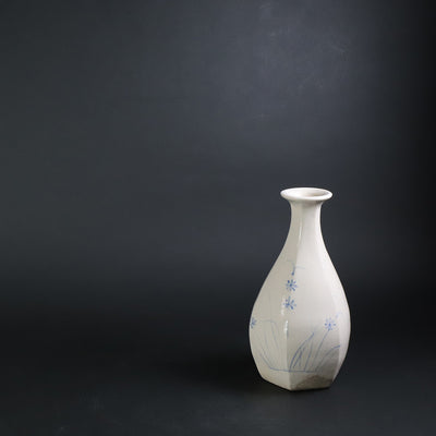 Autumn Grass Hand-Painted Sake Bottle by Shintaro Uchimura