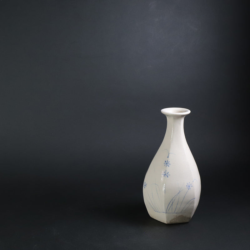 Autumn Grass Hand-Painted Sake Bottle by Shintaro Uchimura