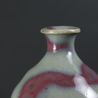 岡本作礼　作　唐津鈞窯徳利　No.25
