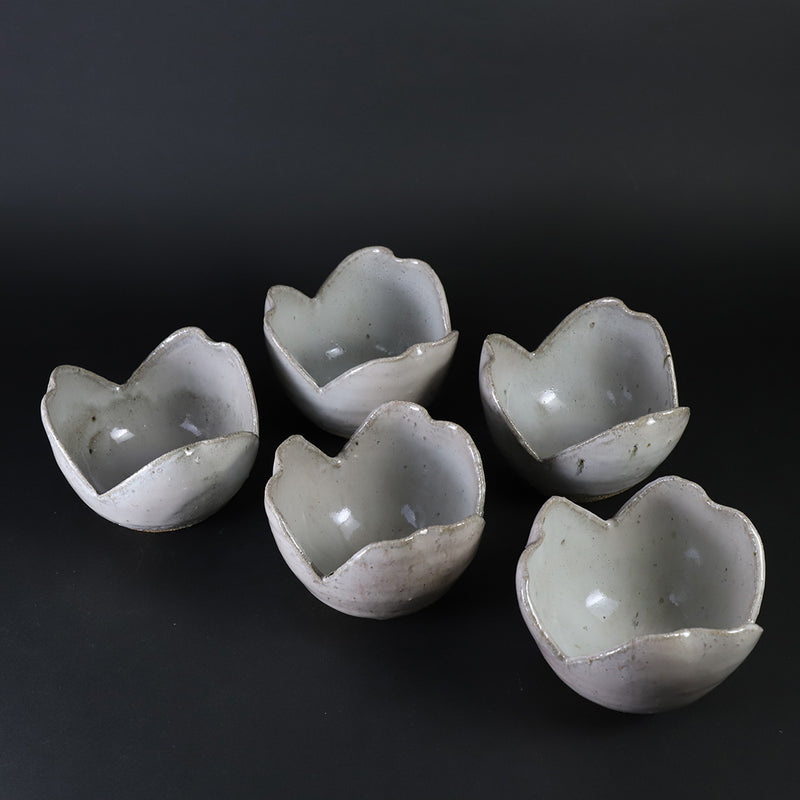 Madara Karatsu Muko-zuke (set of five) by the 14th generation Nakazato Tarouemon No.10