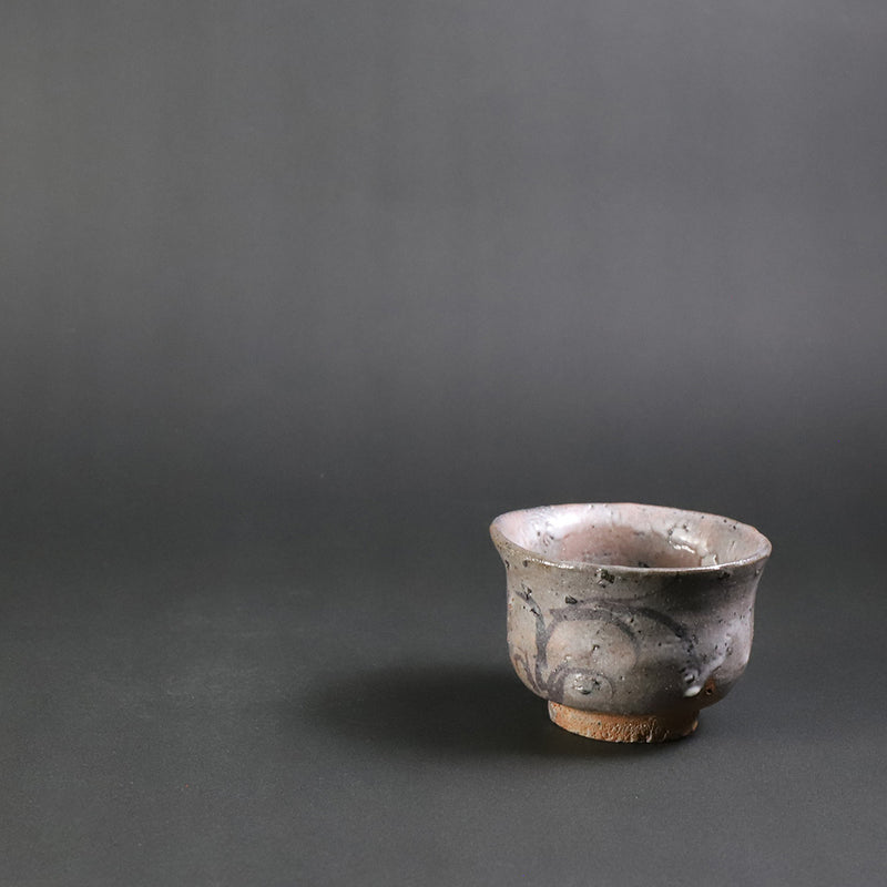 Painted Karatsu sake cup 1 by Munehiko Maruta