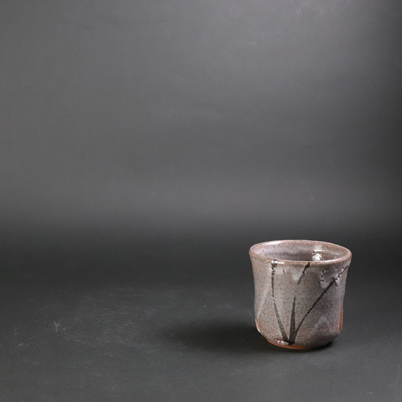 Painted Karatsu sake cup No.13 by Shintaro Uchimura