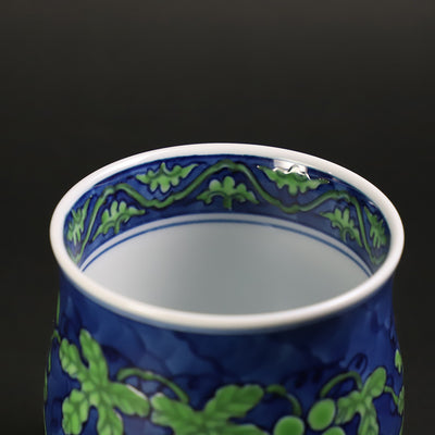 Gen'emon Kiln Green Grape Painting Teacup