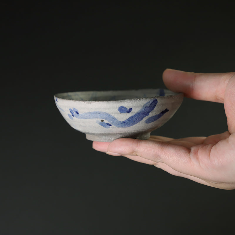 梶原靖元　作　陶胎染付杯　No.85