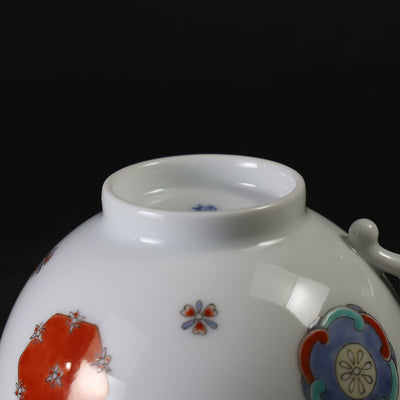 柿右衛門窯　錦丸文紅茶碗
