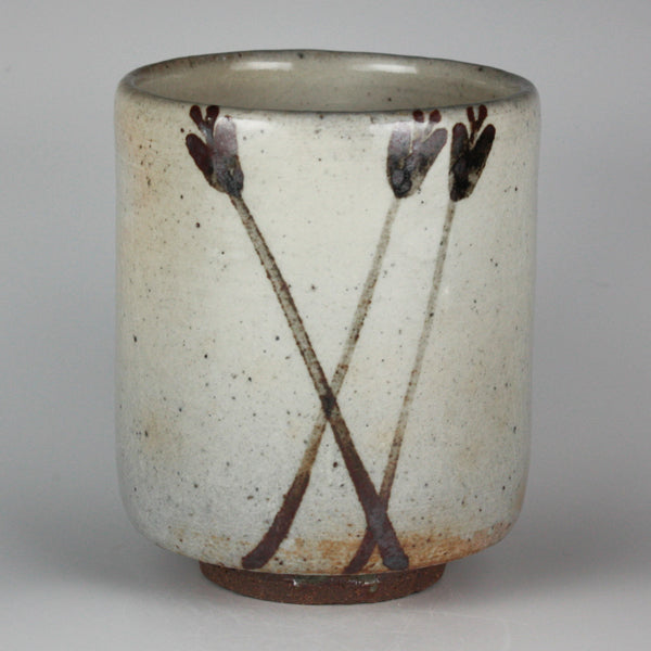 Taroemon Nakazato Kiln Ichibankan Original Painting Powder Drawn Teacup (Yumiya Bun)