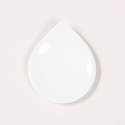 Red and white water drop bean plate (2 discs)