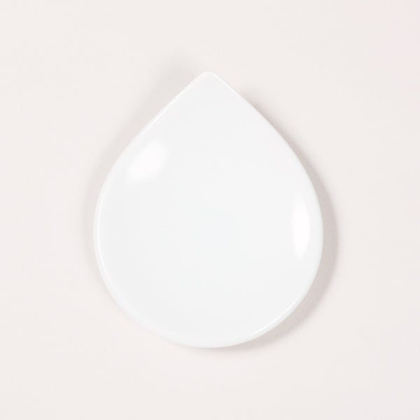 Red and white water drop bean plate (2 discs)