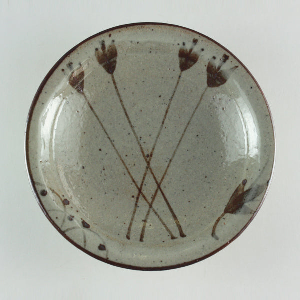 Taroemon Nakazato Kiln Ichibankan Original Illustrated Karatsu Plate (Yumi and Yamon) Small