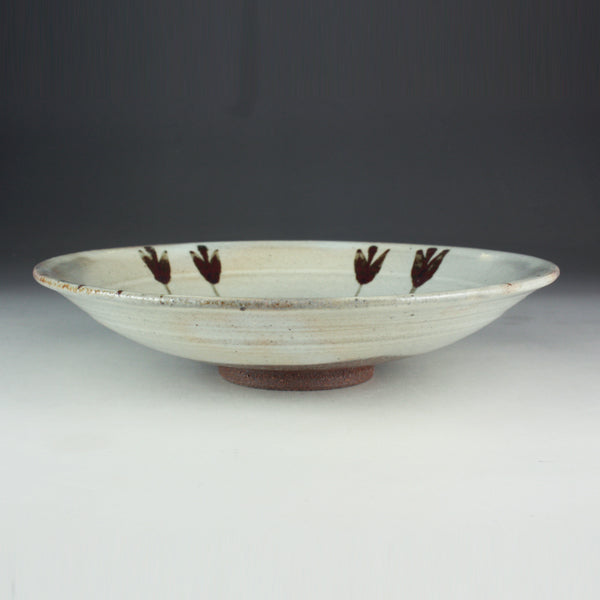 中里太郎右衛門窯 作 一番館オリジナル 絵粉引皿(弓矢文)大