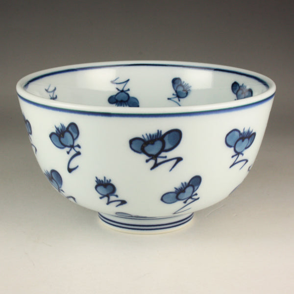 Gen-emon Kiln Dyed Plum Blossom Rice Bowl