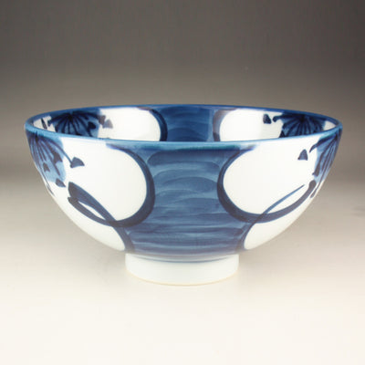 Gen-emon kiln Sometsuke plum picture rice bowl large