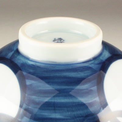 Gen-emon kiln Sometsuke plum picture rice bowl large