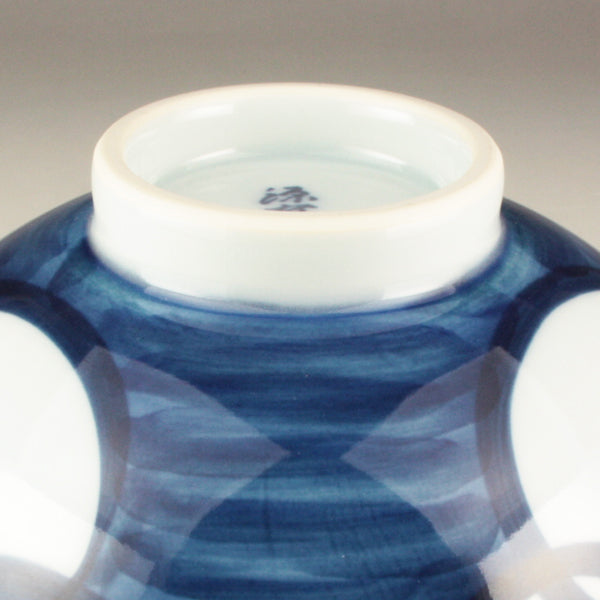Gen-emon kiln Sometsuke plum picture rice bowl large