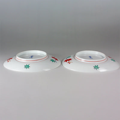Kakiemon kiln plate with colored leaves design (five guest group)