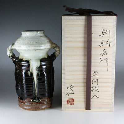 Sakurei Okamoto Korean Karatsu flower vase with ears