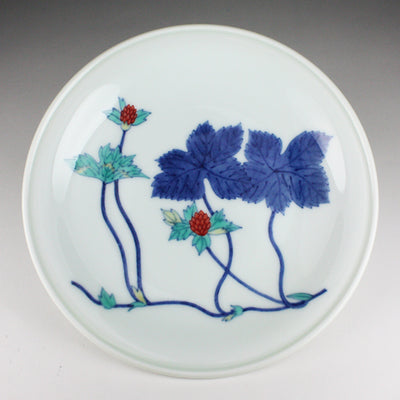 Imaemon kiln decorative plate (strawberry painting)