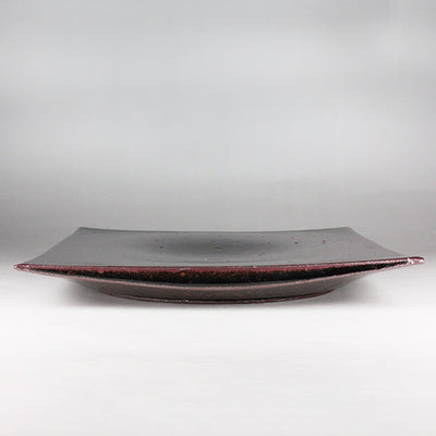 Iron-glazed plate by Taki Nakazato
