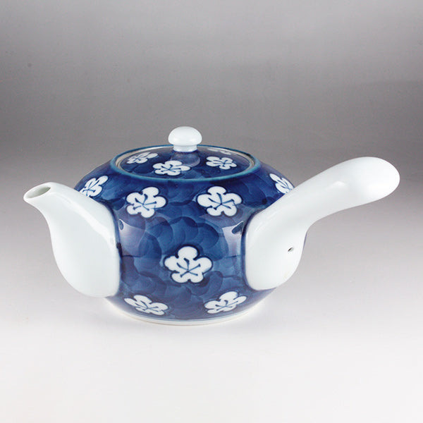 Gen-emon Kiln Old Dyed Plum Pattern Teapot