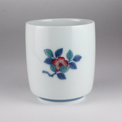 Imaemon kiln tea cup with brocade cherry blossom painting