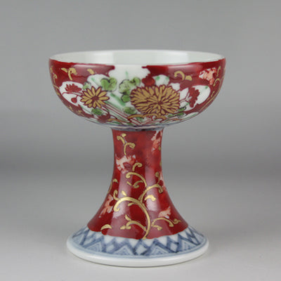 Seiji Takamori Dyed brocade arabesque chrysanthemum Buddhist rice bowl