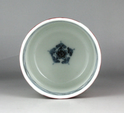 Seiji Takamori Dyed brocade arabesque chrysanthemum tea cup
