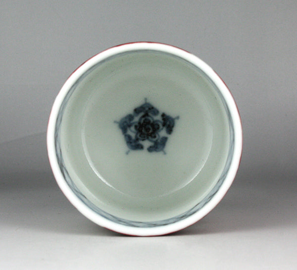 Seiji Takamori Dyed brocade arabesque chrysanthemum tea cup