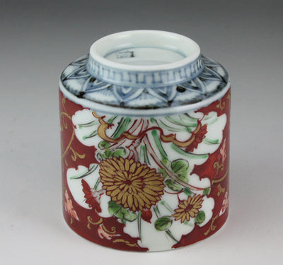 Seiji Takamori Dyed brocade arabesque chrysanthemum tea cup