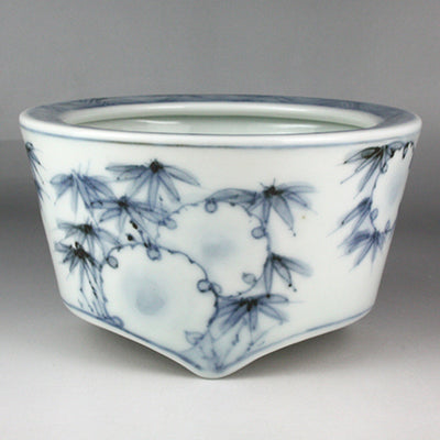 Seiji Takamori's Sometsuke Yukiwa Bamboo Pattern Incense Burner (Small B)