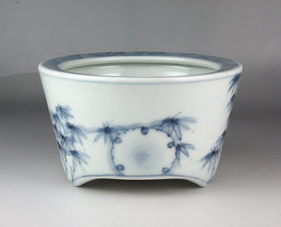 Seiji Takamori's Sometsuke Yukiwa Bamboo Pattern Incense Burner (Small B)