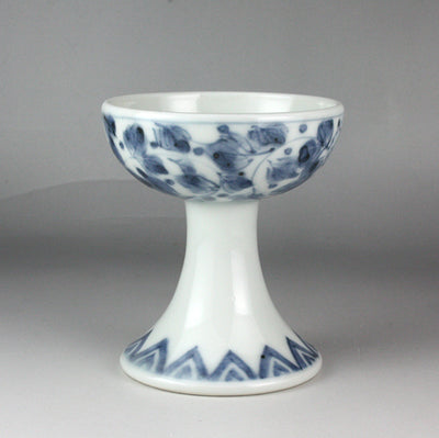 Seiji Takamori Dyed peony arabesque Buddhist rice bowl